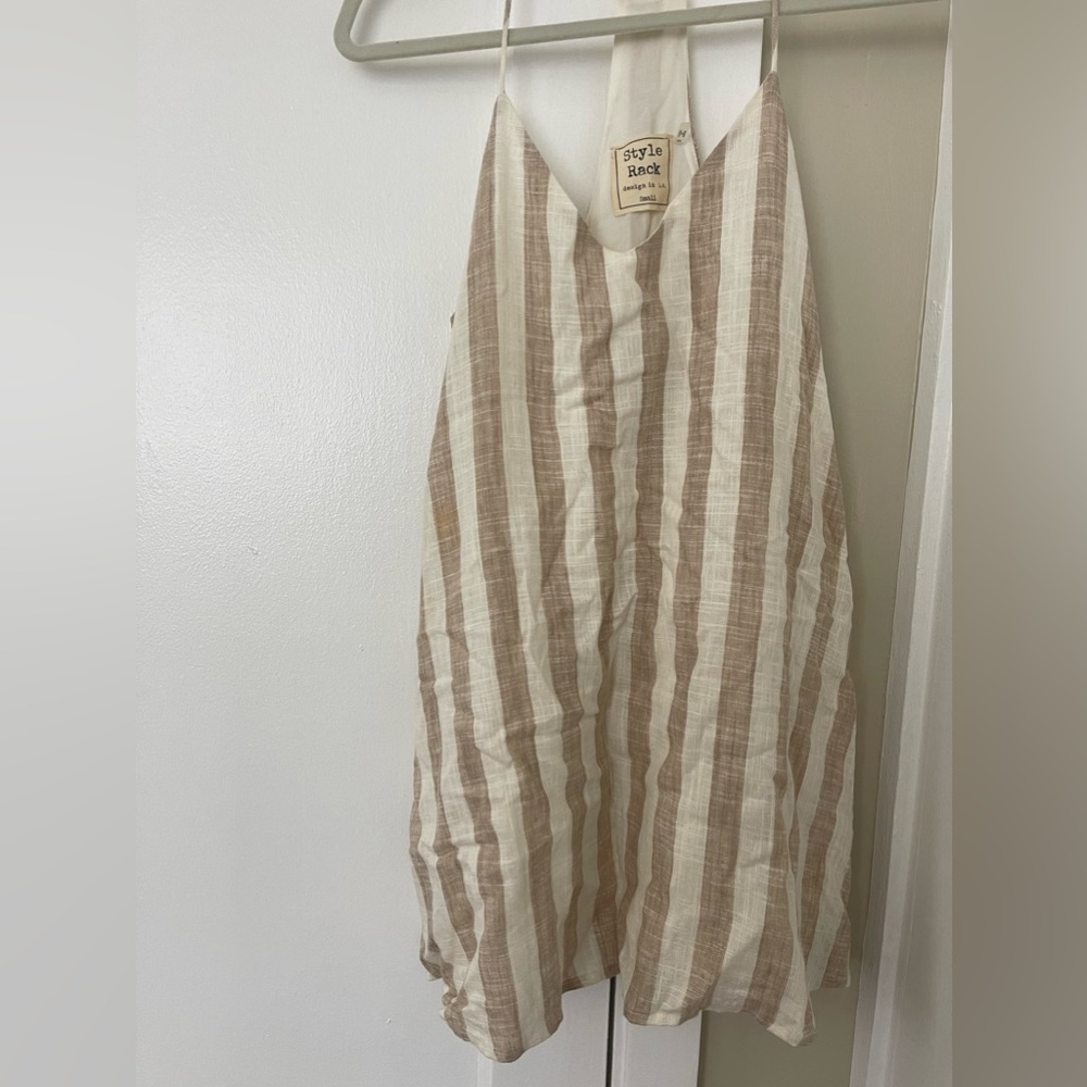 STYLE RACK Striped Linen Cotton Dress size S - Picture 2 of 7